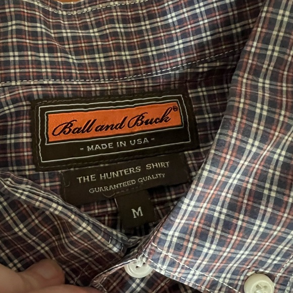 Brown and White Casual Button Down Shirt with Classic Plaid Pattern - Picture 2 of 4